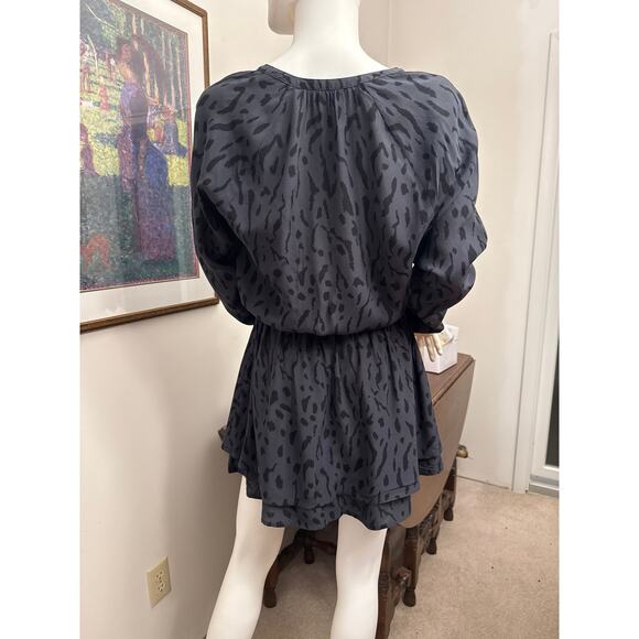 Rails Jasmine Long Sleeve Mini Dress Black and Gray Size Extra Small - Picture 4 of 8